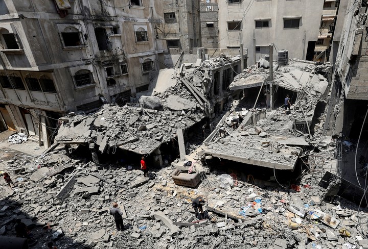 Ciudad de Gaza, en ruinas. Foto: Reuter