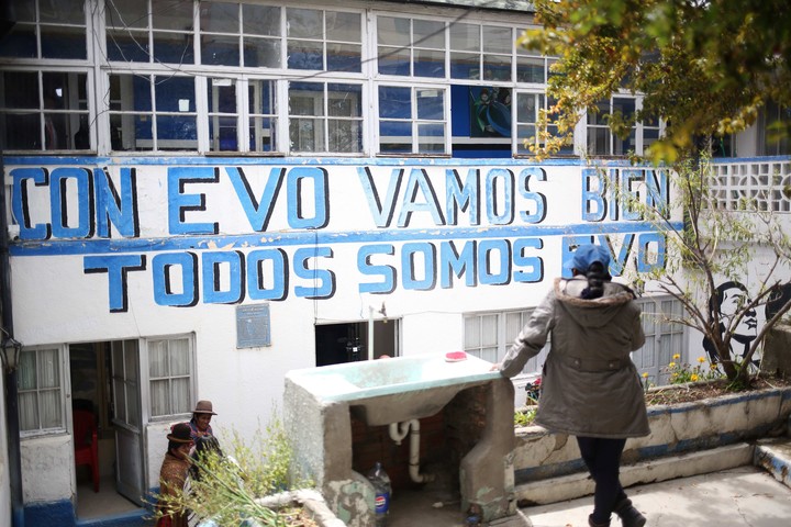 La Dirección Nacional del Movimiento Al Socialismo (MAS), en La Paz, Bolivia. Foto: EFE  